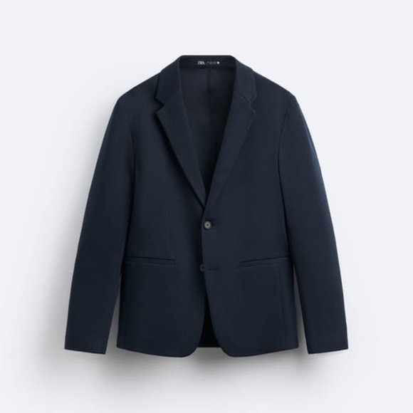 Zara Stretch Blazer (Blue) (NWT) - Picture 1 of 7